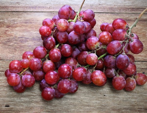 Bunched Red Grapes
